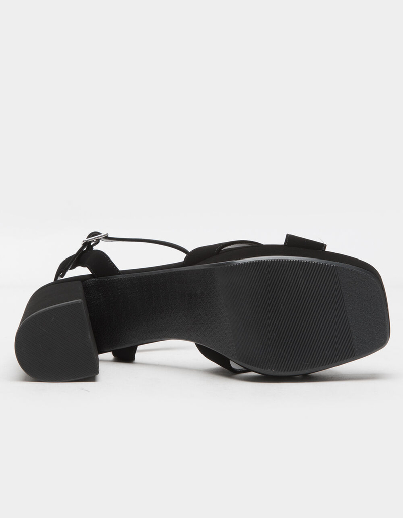 SODA Ankle Strap Womens Black Platform Sandals image number 2