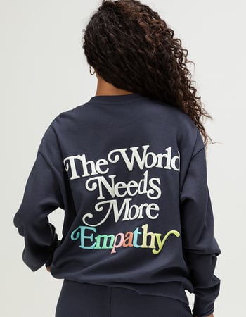 THE MAYFAIR GROUP World Needs More Empathy Womens Waffle Crewneck Sweatshirt Primary Image