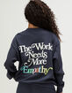 THE MAYFAIR GROUP World Needs More Empathy Womens Waffle Crewneck Sweatshirt image number 1