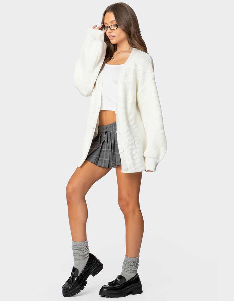 EDIKTED Mathilde Oversized V-Neck Cardigan image number 3