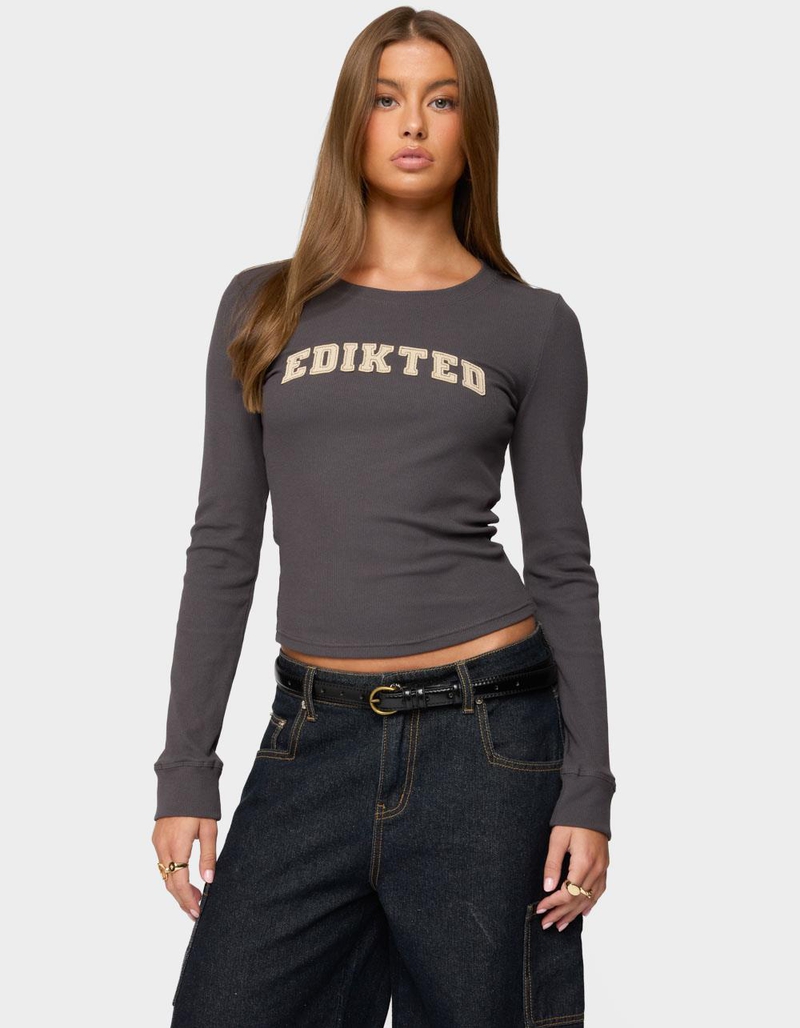 EDIKTED Essential Edikted Ribbed Tee image number 0