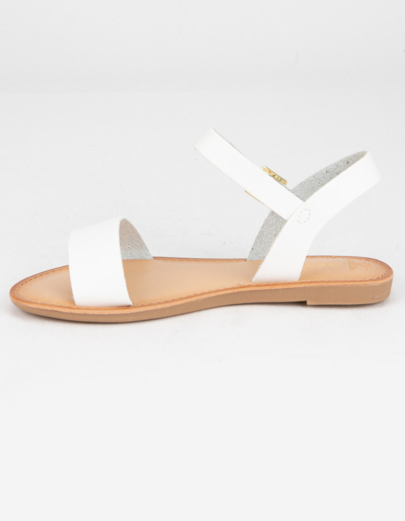 SODA Ankle Strap Girls White Sandals image number 2