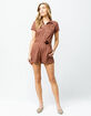 SKY AND SPARROW Button Front Womens Romper image number 4