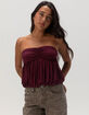 WEST OF MELROSE Bubble Hem Womens Tube Top image number 1
