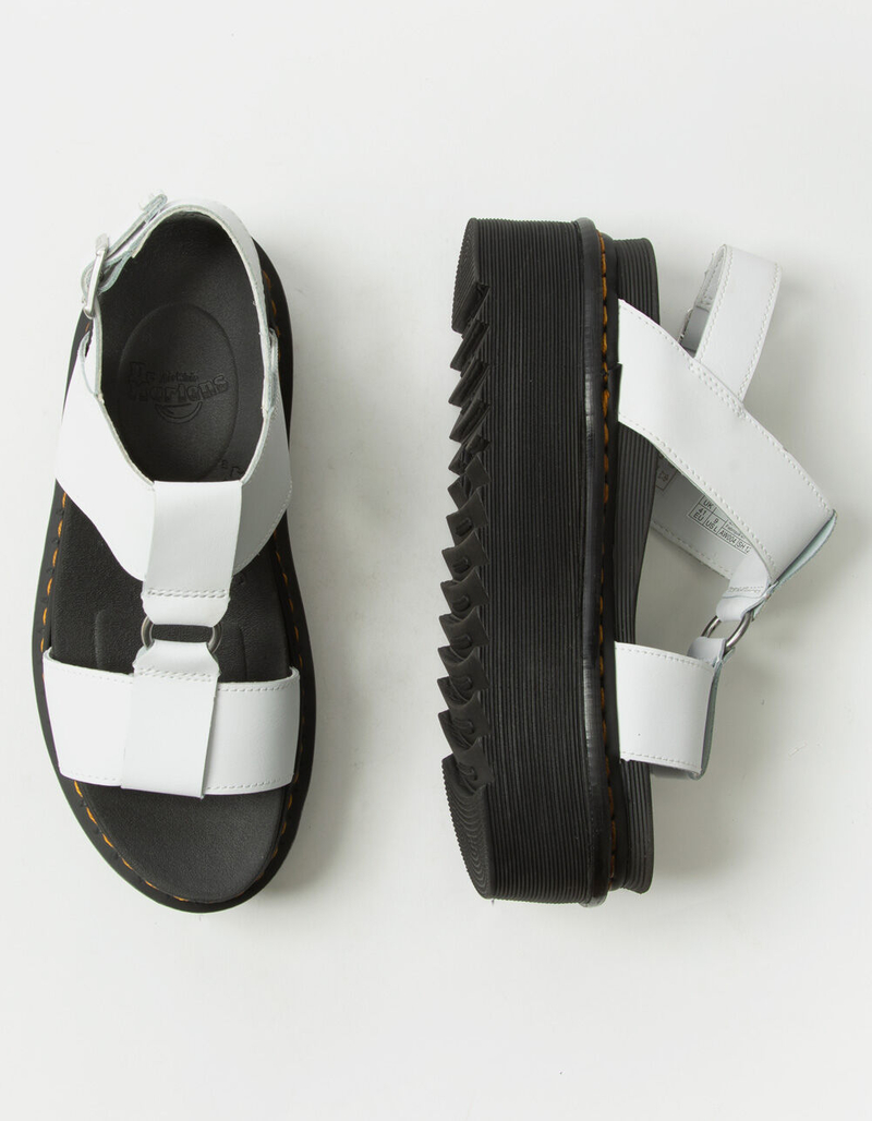DR. MARTENS Francis Leather Strap Womens Platform Sandals image number 4