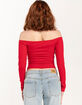 RSQ Womens Off Shoulder Long Sleeve Top image number 5