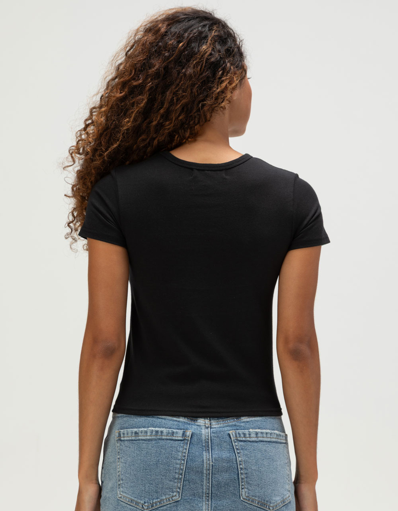 RIOT SOCIETY Hibiscus Womens Baby Tee image number 3