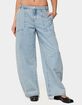 EDIKTED Jolie Low Rise Barrel Jeans image number 2