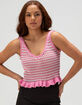 FULL TILT Stripe Peplum Womens Cami image number 1