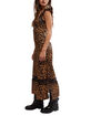 FREE PEOPLE Foolish Heart Leopard Print Midi Dress image number 3