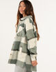 ASHLEY Womens Chunky Wool Plaid Shacket  image number 2