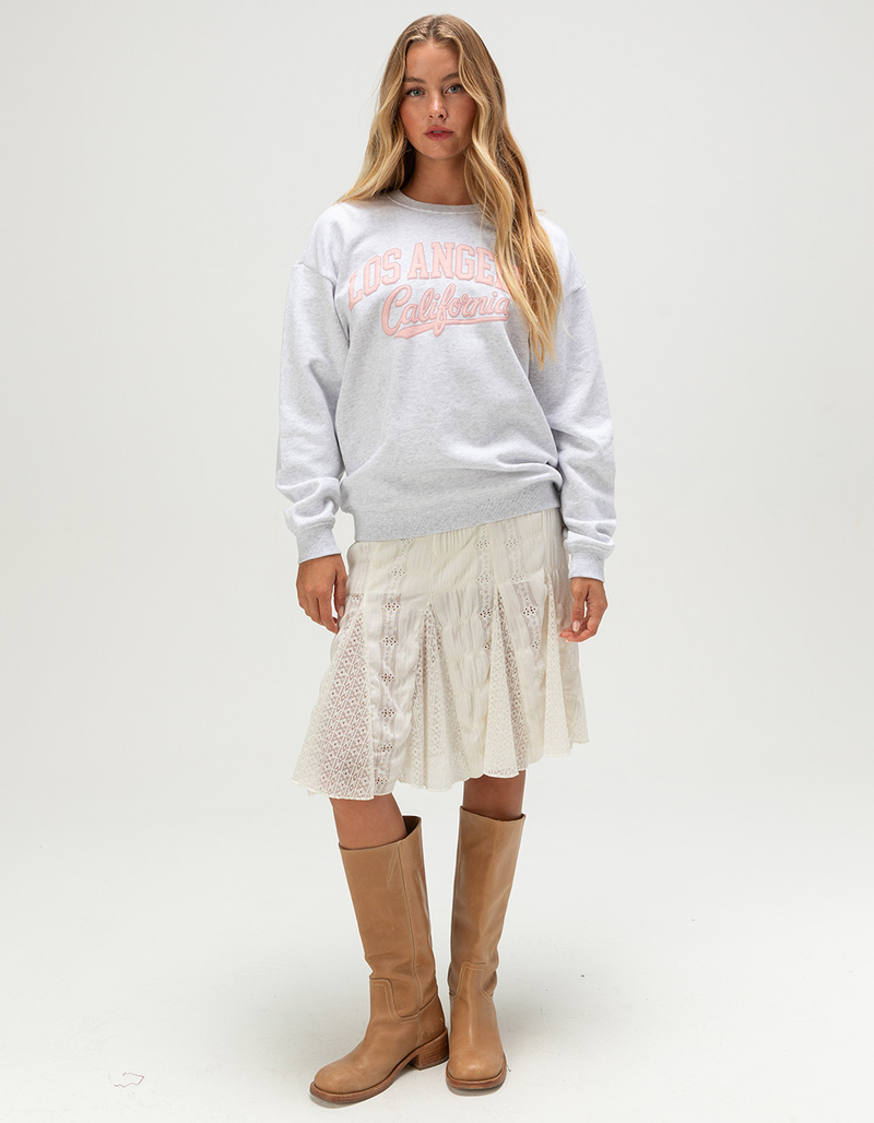 RSQ Womens Los Angeles Puff Crewneck Sweatshirt image number 1