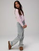 RSQ Girls High Rise Pleated Wide Leg Jeans image number 4