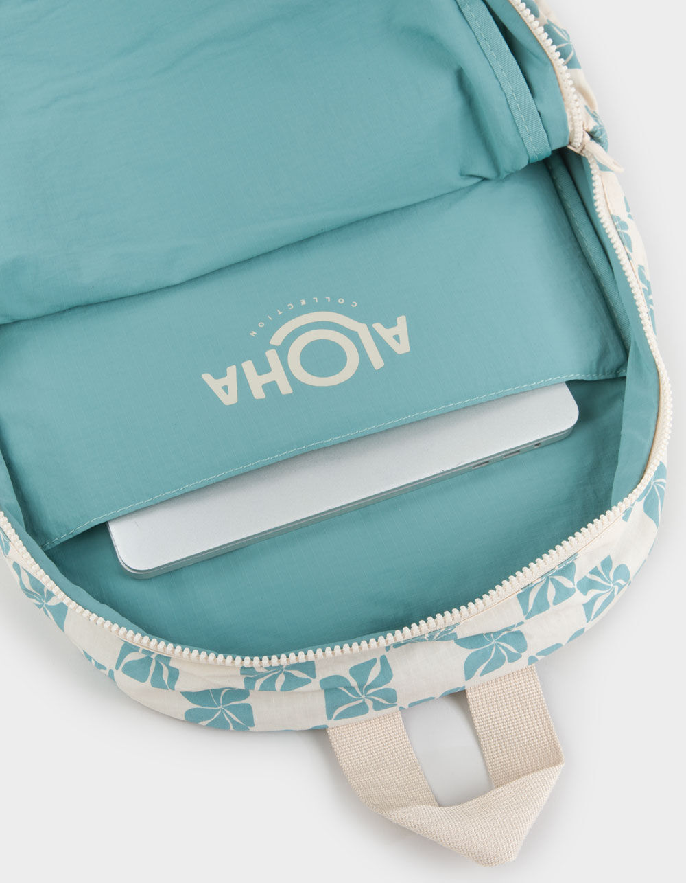 ALOHA Collection Pua Check Travel Light Backpack - TURQ COMBO