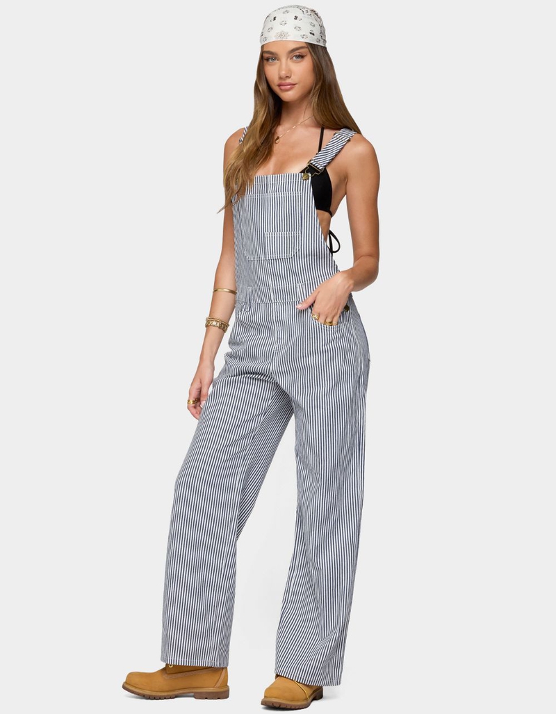 EDIKTED Tamsin Striped Overalls image number 1