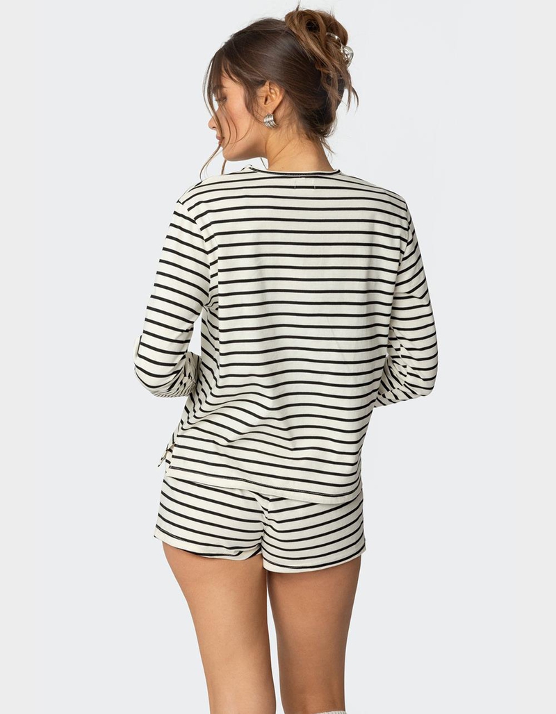 EDIKTED Jordyn Striped Long Sleeve Tee image number 4