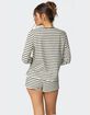 EDIKTED Jordyn Striped Long Sleeve Tee image number 5