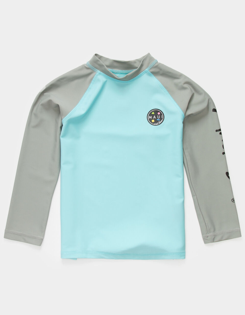 MAUI AND SONS Color Block Little Boys Rash Guard (4-7) image number 0