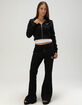 TRUE RELIGION Crystal Horseshoe Womens Crop Zip-Up Hoodie image number 4