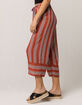 SKY AND SPARROW Stripe Womens Crop Pants image number 2
