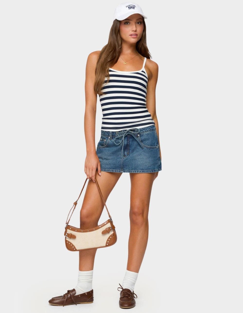 EDIKTED Bailee Striped Ribbed Tank Top image number 4
