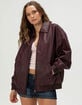 RSQ Womens Oversized Faux Leather Bomber Jacket image number 1