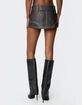 EDIKTED Washed Faux Leather Mini Skort image number 5