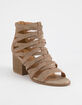 QUPID Core Taupe Womens Heeled Sandals image number 1