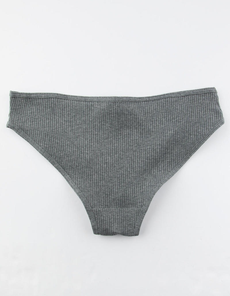 FULL TILT Ribbed Heather Gray Panties image number 1