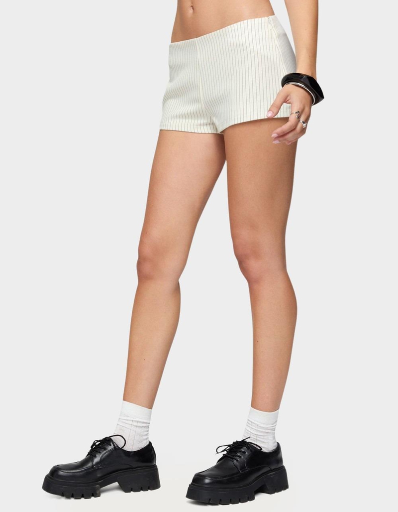 EDIKTED Annalisa Pinstripe Shorts image number 1