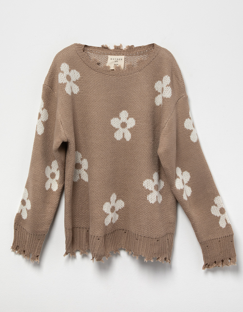 HAYDEN Floral Pullover Girls Sweater image number 0