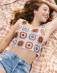 RSQ Womens Granny Square Crochet Tank Top image number 5