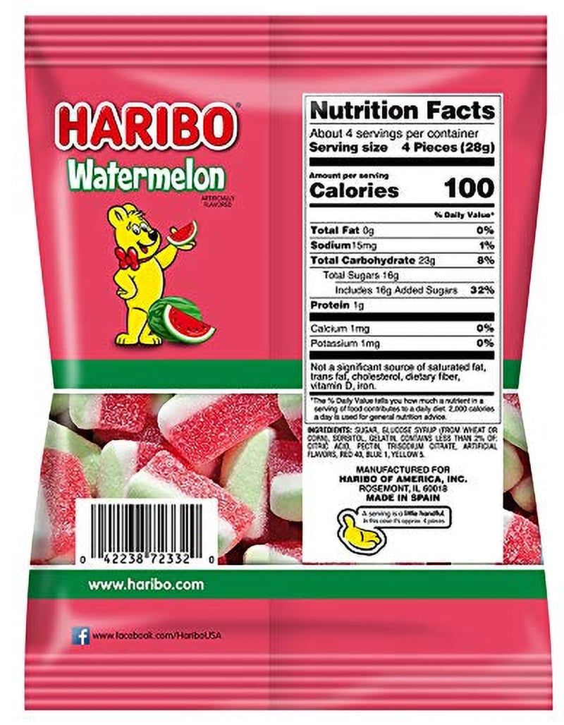 HARIBO Watermelon Gummy Candy image number 1
