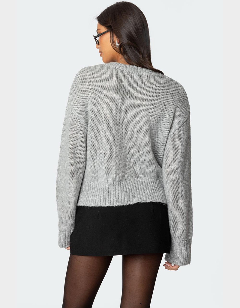 EDIKTED Freida Fuzzy Knit Cardigan image number 3
