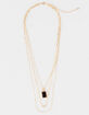 Three Layer Onyx Charm Necklace image number 1