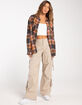 RSQ Womens Raw Edge Flannel image number 2