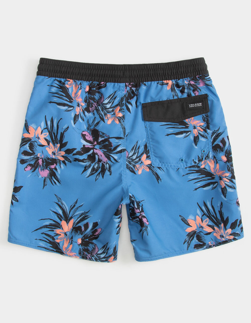 VOLCOM Earthly Delight Boys Elastic Waist Swim Trunks image number 1