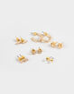 FULL TILT 6 Pack Dainty Rhinestone Stud Earrings image number 1