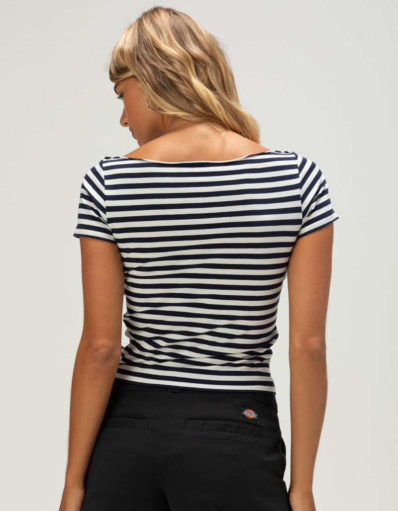 DICKIES Stripe Knit Womens Top image number 3