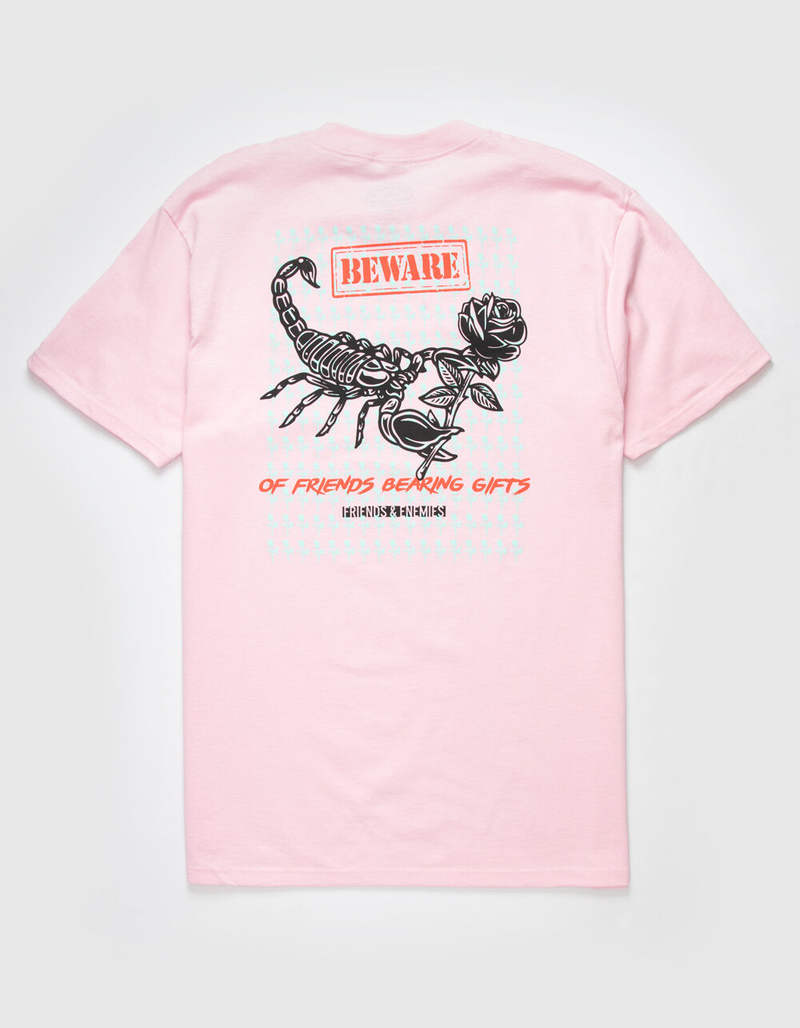 FRIENDS AND ENEMIES Beware Mens T-Shirt image number 0
