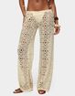 EDIKTED Amrita Baggy Crochet Pants image number 1