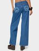 EDIKTED Flower Patch Low Rise Jeans image number 3