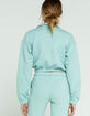 RSQ Mock Neck Womens Teal Green Sweatshirt image number 3