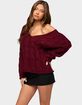 EDIKTED Inga Oversized Cable Knit Sweater image number 2