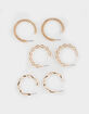 FULL TILT 3 Pack Textured Hoop Earrings image number 1