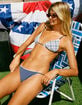 FULL TILT Plaid Textured Reversible Tie Side Cheeky Bikini Bottoms image number 1