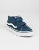 VANS Sk8-Mid Reissue V Gibraltar Sea & True White Kids Velcro Shoes image number 2