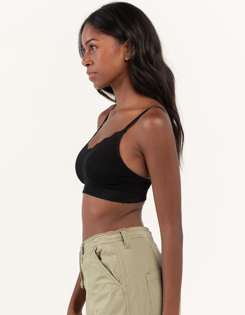 SKY & SPARROW Lace Trim Bralette image number 1