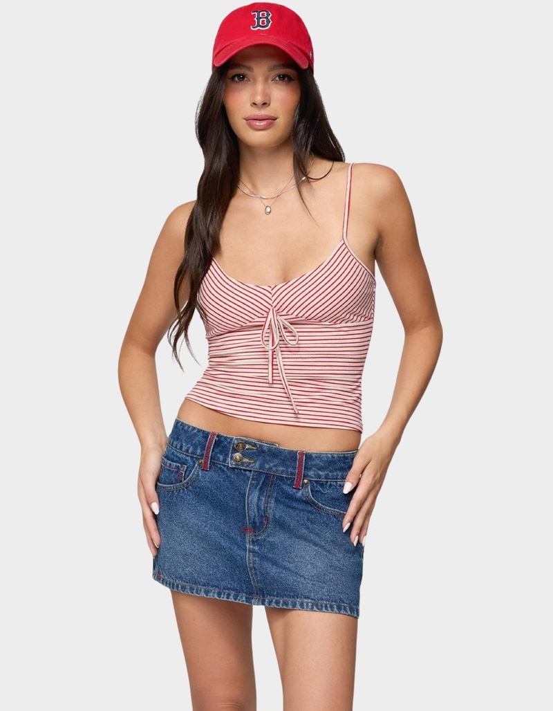 EDIKTED Tova Striped Scoop Tank Top image number 0
