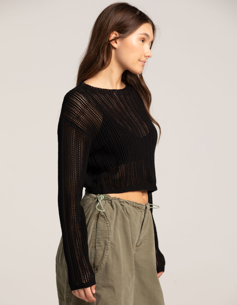 FULL TILT Open Knit Womens Pullover image number 1